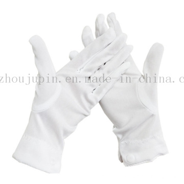 Gants blancs de bouton d&#39;étiquette de magicien de conducteur de portier en nylon d&#39;OEM